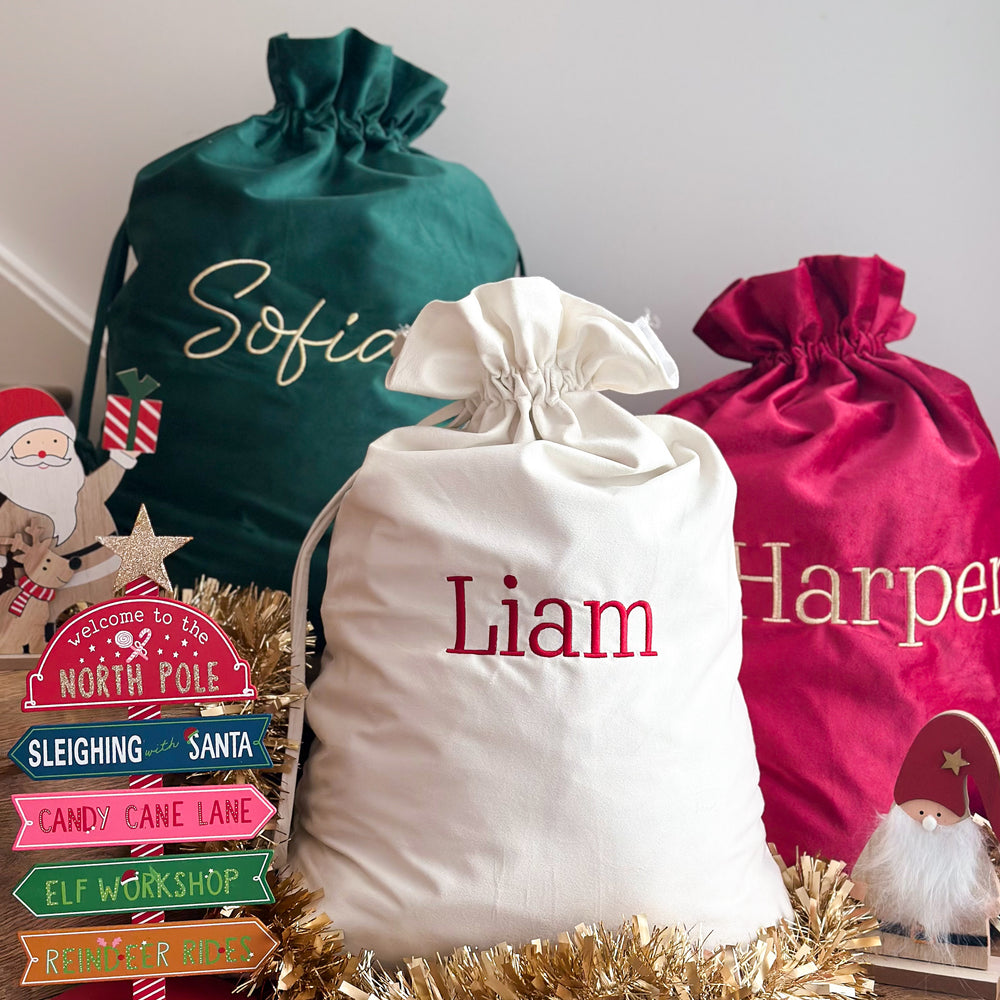 PERSONALISED | VELVET SANTA SACK