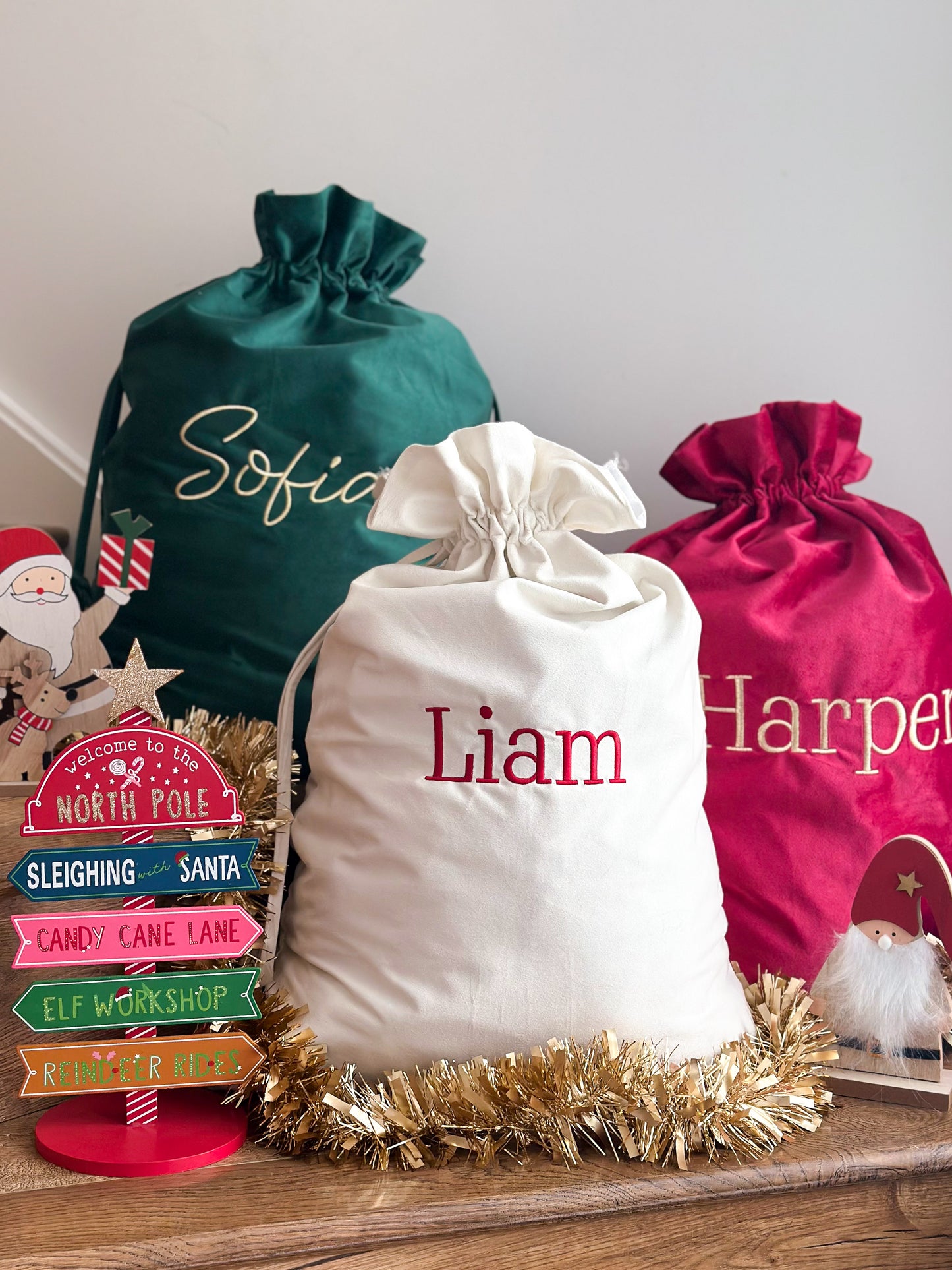 PERSONALISED | VELVET SANTA SACK