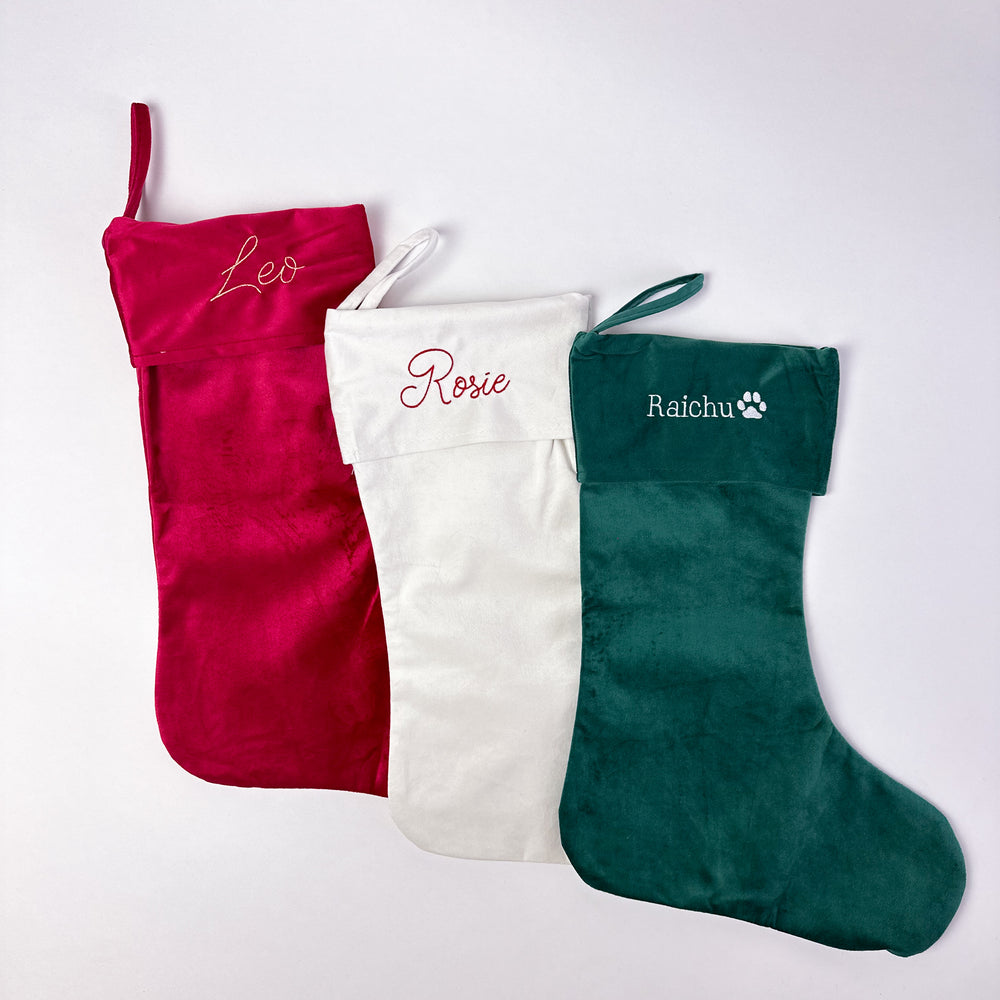 PERSONALISED | VELVET SANTA STOCKING