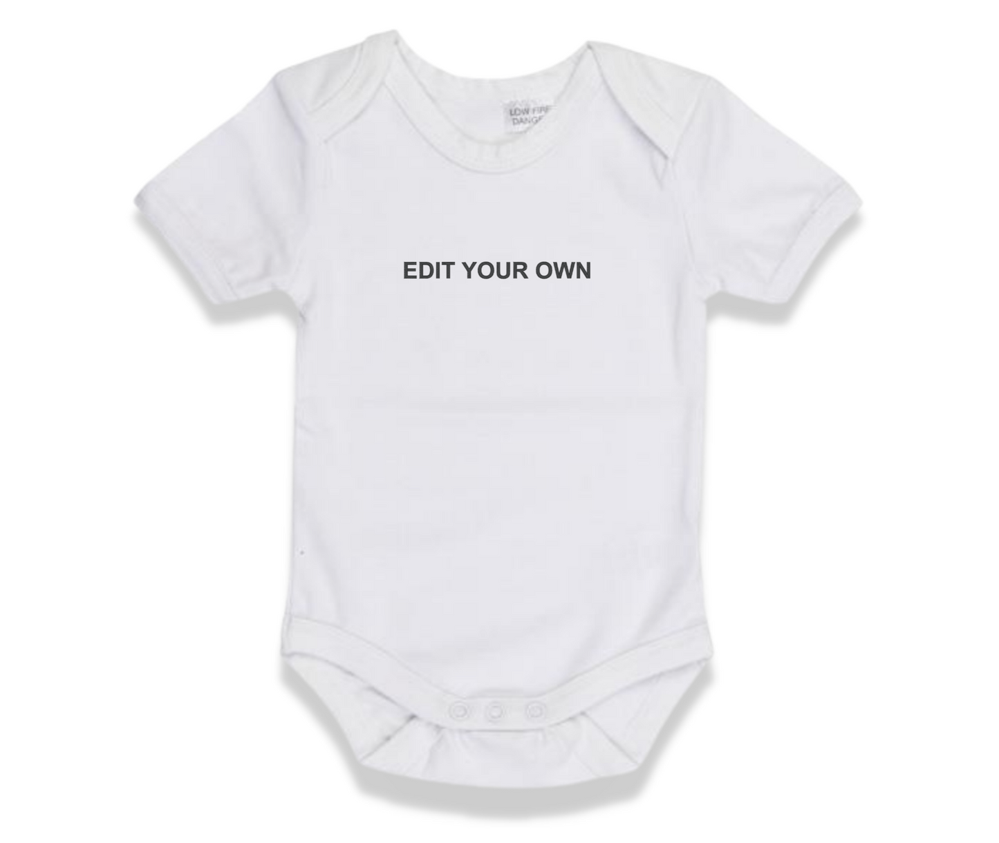 CUSTOM TEXT | BABY S/S ONESIE