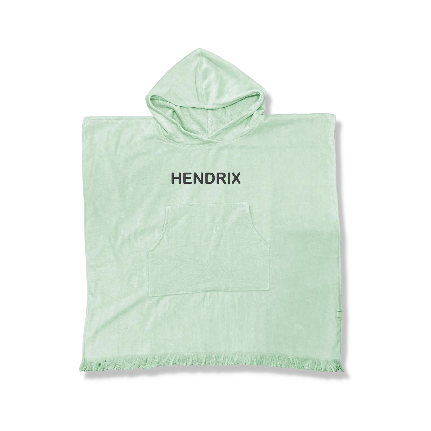 PERSONALISED | KIDS HOODED BEACH TOWEL (MINT)